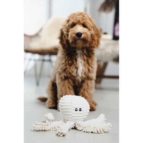 Beeztees Köpek Oyuncağı, Ahtapot, Peluş, Beyaz, 26x13x13cm