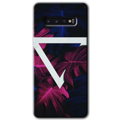 MRCİLETİSİM MRCİLETİSİM Samsung Galaxy S10 Kılıf HD Desen Baskılı Arka Kapak + Temperli Cam - Mekanik Yaprak
