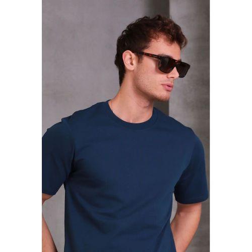 Erkek Relax Fit Bisiklet Yaka %100 Pamuk Rahat Kesim Basic Tişört