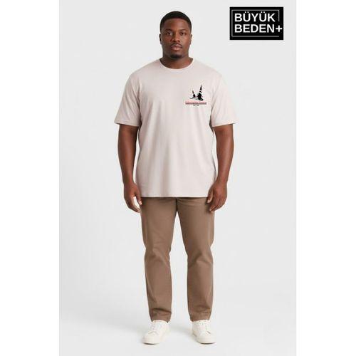 Erkek Büyük Beden Yelken Baskılı 3xl-6xl Bisiklet Yaka Tshırt SPR26BTS510-11