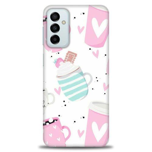 Samsung Galaxy M13 Kılıf HD Baskılı Kılıf - Pembe Bardaklar + Tam Ekran Koruyucu