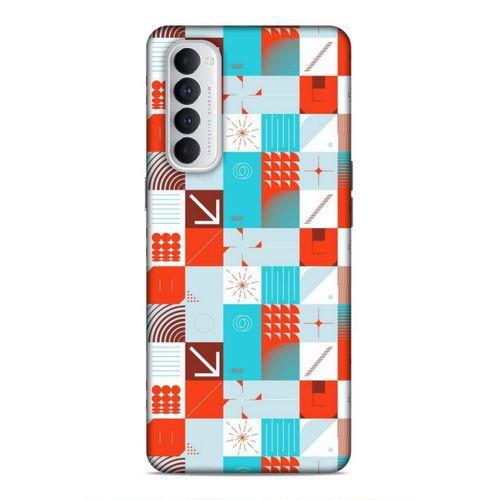 Oppo Reno 4 Pro Uyumlu Kılıf Insomnia (33) Hybrid Kılıf Turkuaz Kırmızı