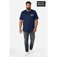 Süperlife Erkek Büyük Beden Brooklyn 1970 Baskılı 3xl-6xl Bisiklet Yaka Tshırt SPR26BTS510-03
