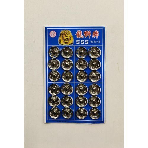 ÇIT ÇIT DÜĞME GÜMÜŞ 1,5CM X 24 ADET