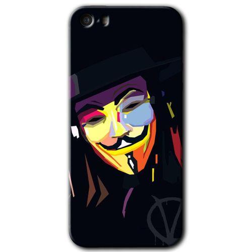 Potkal Hediye Fabrikası iPhone 5 Kılıf HD Desen Baskılı Arka Kapak - Vendetta