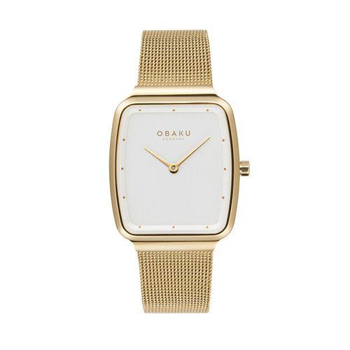 Obaku Denmark V267LXGIMG Hasır Çelik Quartz 27 mm Altın Kadın Kol Saati
