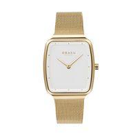 Obaku Denmark V267LXGIMG Hasır Çelik Quartz 27 mm Altın Kadın Kol Saati