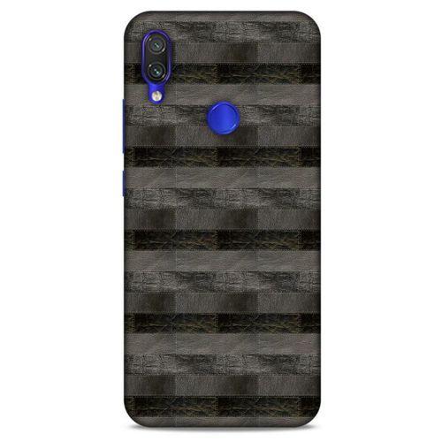 Xiaomi Redmi Note 7 Pro Kılıf Patchwork (23) Ultra Koruma Kılıfı Siyah Gri