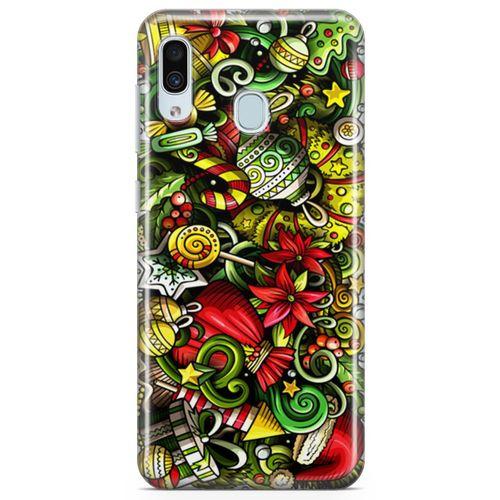 Samsung Galaxy A40 Kılıf Ev Süsleri Doodle Arka Kapak Koruma Desenli Full Koruyucu