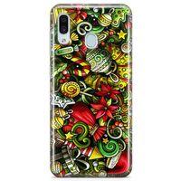Samsung Galaxy A40 Kılıf Ev Süsleri Doodle Arka Kapak Koruma Desenli Full Koruyucu