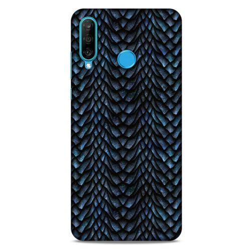 Huawei P30 Lite Kılıf Dragons (4) Koruma Kılıfı Ejderha Skin Lacivert