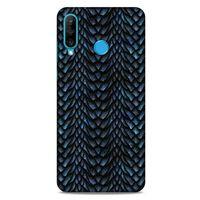Huawei P30 Lite Kılıf Dragons (4) Koruma Kılıfı Ejderha Skin Lacivert