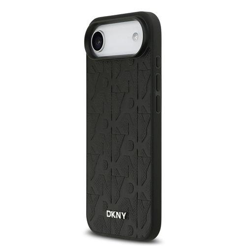 Apple iPhone 17 Air Kılıf DKNY Orjinal Lisanslı M-safe Şarj Özellikli 3D Yazılı Grid Pattern Kapak