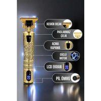 Tıraş Makinesi Şarjlı Profesyonel Saç Kesme Makinesi Gold Çizik Tıraş