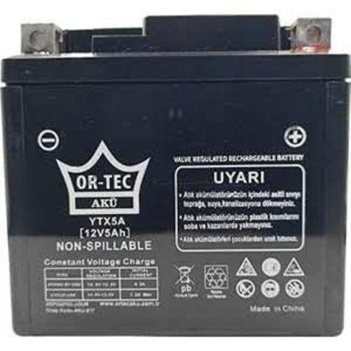 ORTEC AKÜ 12V / 5AH Yatık DIO Motosiklet Aküsü