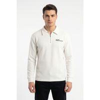 Erkek Spor Polo Yaka Petek Dokulu Sweatshırt BGL-ST05442