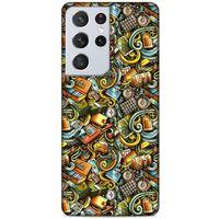 Lopard Samsung Galaxy S21 Ultra Uyumlu Kılıf Graffitix (50) Shockproof Kılıf
