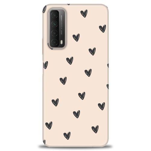 Huawei P Smart 2021 Kılıf HD Baskılı Kılıf - Minik Kalpler + Tam Ekran Koruyucu