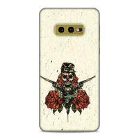 Lopard Samsung Galaxy S10e Uyumlu Kılıf Tattoo's (1) Kılıfı Gül İskelet