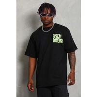 Erkek Baskılı T-Shirt Kısa Kol Bisiklet Yaka Regular Fit Rahat Kalıp Günlük Tişört - Siyah