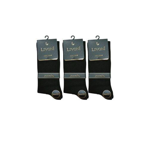 Livoni Dikişsiz Bambu Erkek  Soket Çorap 3 Adet