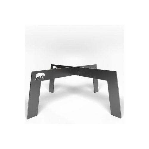 Kamp Ayısı® Bushcraft OX+™: Small Katlanır Ateş Üzeri Metal Kamp Izgarası - Su Geçirmez Taşıma Çantalı