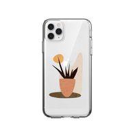 iPhone 11 Pro Saksıda Çiçek Desenli Premium Şeffaf Silikon Kılıf