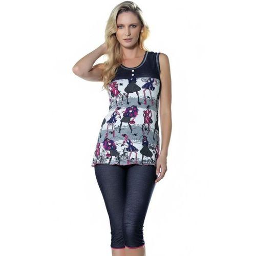 Berrak Kadın Kız Baskılı Denim Takım 2468