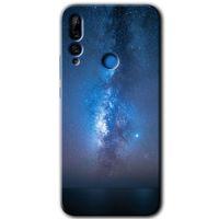 MRCİLETİSİM Huawei Y9 Prime 2019 Kılıf Kapak - Samanyolu +Hayalet Ekran Yandan Gözükmez
