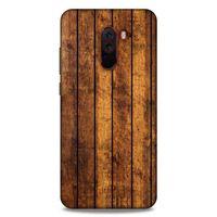 Lopard Xiaomi Pocophone F1 Uyumlu Kılıf Wood'X (15) Antişok Kılıf Baskılı