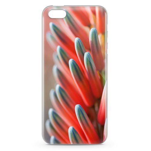 Apple iPhone 5s Kılıf Yeşil Kırmızı Bitki Arka Kapak Koruma Desenli Full Koruyucu