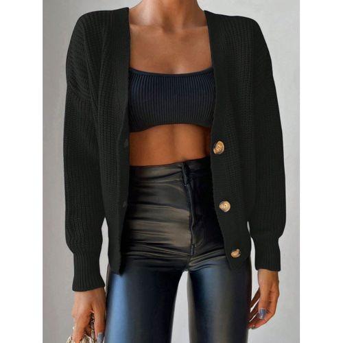 Düğme Detay Triko Bluz