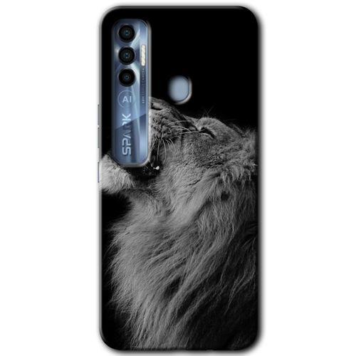Potkal Hediye Fabrikası Tecno Spark 7 Pro Kılıf HD Desen Baskılı Arka Kapak - Lion