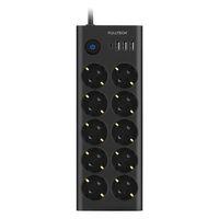 Fulltech Ftr14 Type-c Girişli Akım Korumalı 10’lu Priz, 3 Usb