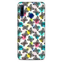 Huawei Honor 20 Lite Kılıf Kelebek Etkisi (36) Glitter Kılıf Sarı Pembe