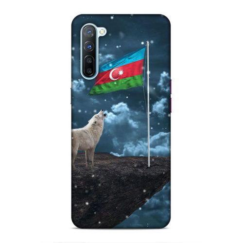 Oppo Reno 3 Uyumlu Kılıf Azarbaijan (25) Antişok Kapak Kurt Bayrak