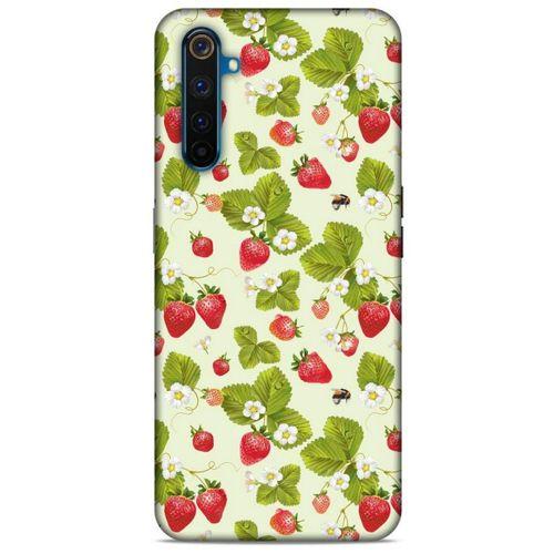 Frutix Çilek 03 Oppo Realme 6 Kılıf Desenli Silikon