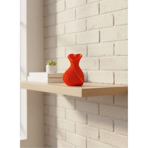 Kalpli Turuncu Dekoratif Vazo 11 Cm Modern Şık Masaüstü Aksesuar