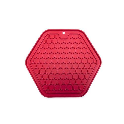 Beeztees Yavru Köpek Yaş Mama Yeme Oyuncağı, Sekizgen Şeklinde, Silikon, Pembe, 23x20cm