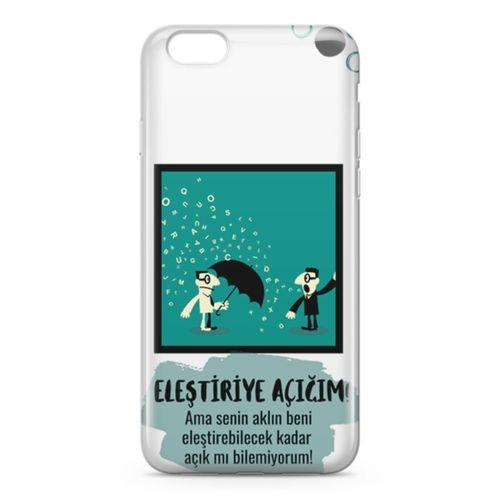Apple iPhone 6 6s Kılıf Eleştriye Açığım Arka Kapak Koruma Desenli Full Koruyucu