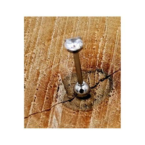 Çelik Zirkon Taşlı Piercing