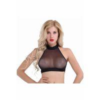 Fantezi Seksi Tül Kadın Crop - Fantezi Seksi Transparan Sütyen