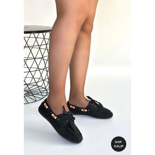 Elora Siyah Süet Babet