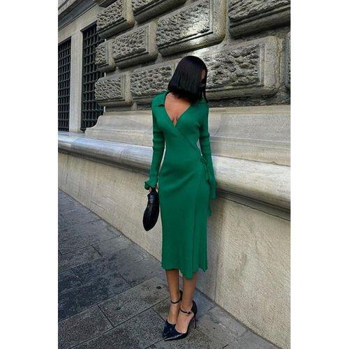 Austeja Fitilli Midi Elbise 2506-01