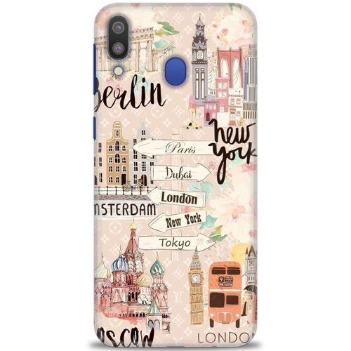 Samsung Galaxy M20 Kılıf HD Baskılı Kılıf - Berlin Set + Tam Ekran Koruyucu