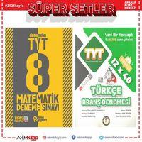 Metin TYT Matematik 8 Deneme ve Süre Türkçe 12 x 40 Branş Denemesi Seti 2 Kitap