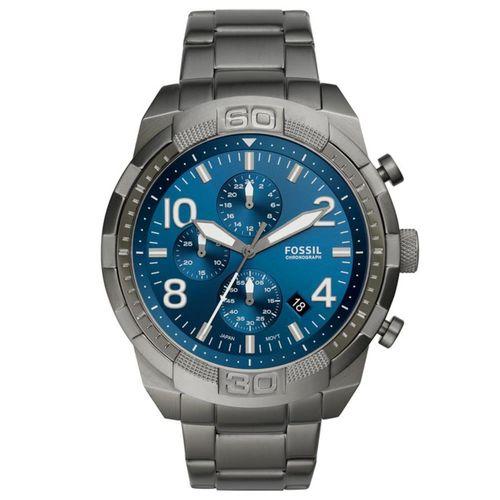 Fossil FFS5711 Quartz Çelik Füme Mavi Kadran 50 mm Erkek Kol Saati