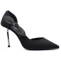 Kuum K25-820, Siyah Stiletto 9 Cm Kadın Abiye Ayakkabı