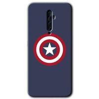 MRCİLETİSİM Oppo Reno 2z Kılıf Kapak - Captain! +Hayalet Ekran Yandan Gözükmez