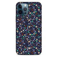 Apple iPhone 12 Pro Max Kılıf Kelebek Etkisi (8) Baskılı Kılıf Turkuaz Beyaz